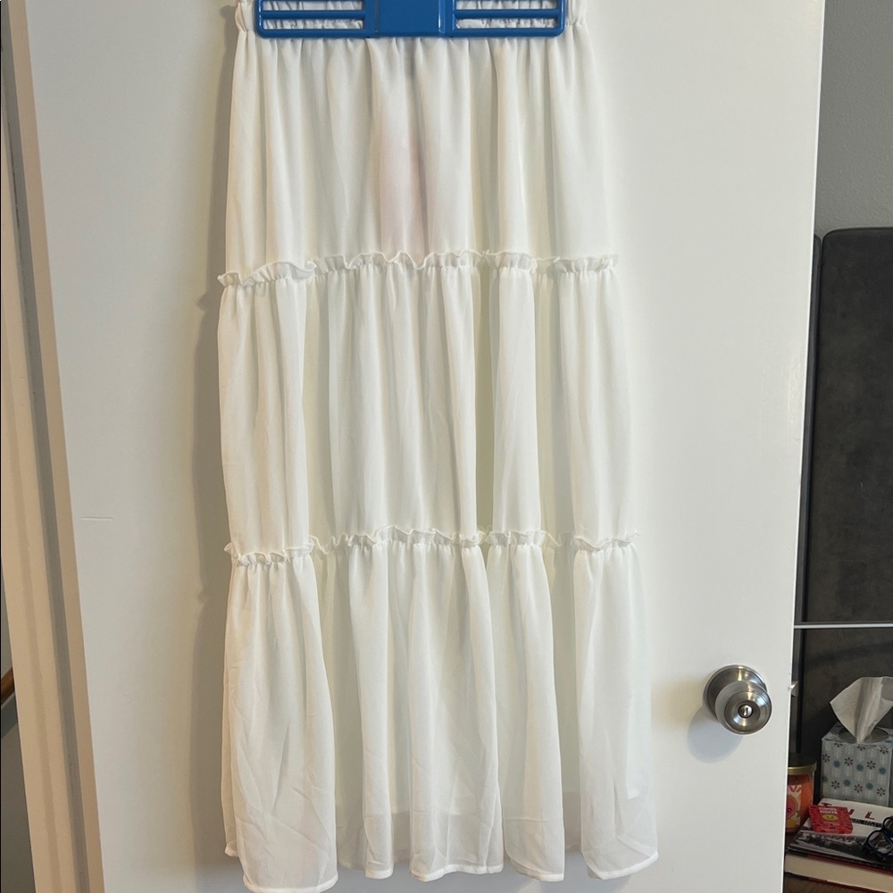 SHEIN Elegant Cream Maxi Skirt